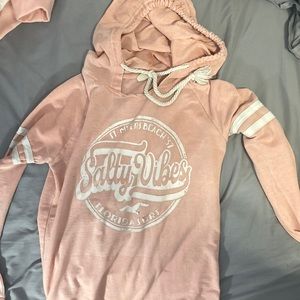 Pink hoodie salty vibes Florida sweatshirt